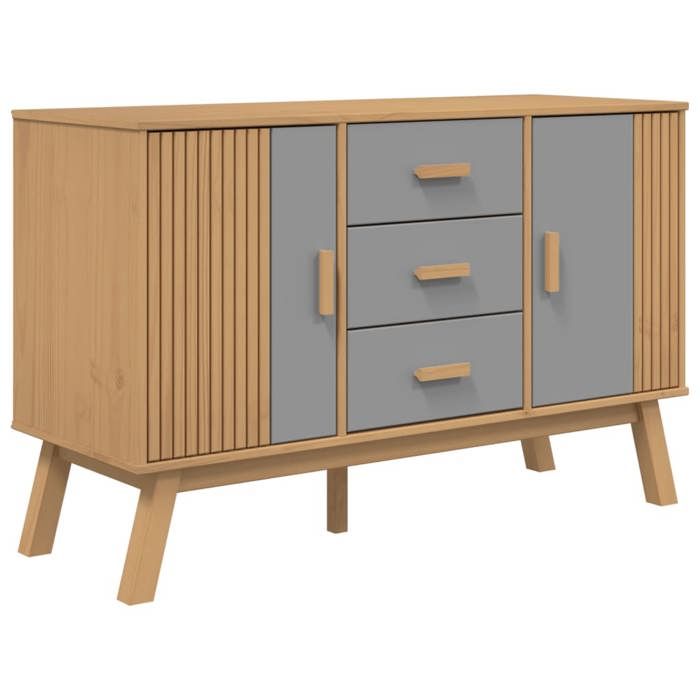 VidaXL Buffet, Armoire avec Tiroir et Porte, Garde-robe avec Pieds, Meuble de Rangement avec Compartiment, Moderne, Gris et 358598