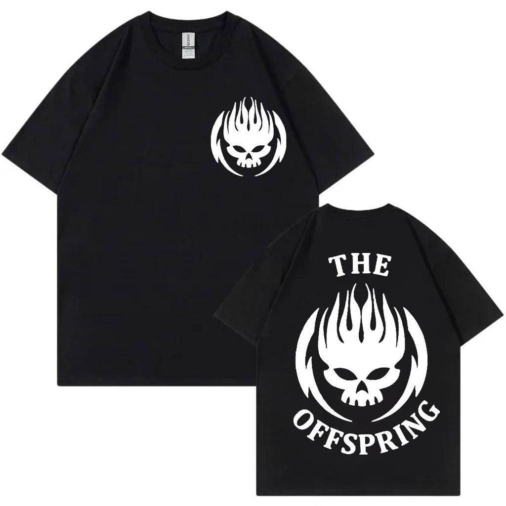 Punk Rock Band The Offspring Logo Print T-shirt Men's Women's Fashion Casual Short Sleeve T-shirts 100% Cotton Oversized T Shirt
