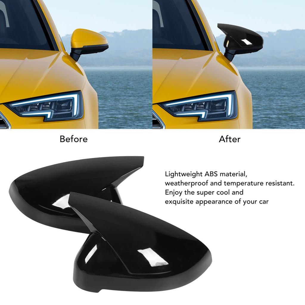 Left Right Door Mirror Cove Horn Side Wing Mirror Casings for S4 4 B9 2015‑2019