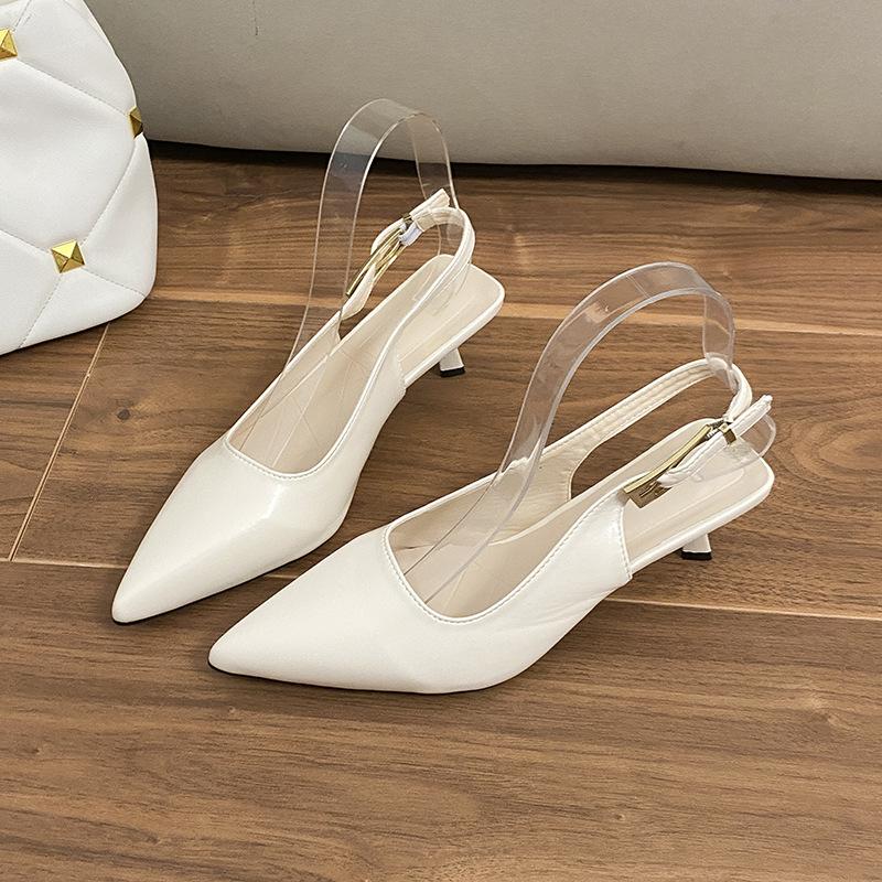 Pointed Beautiful Small High Heels Stiletto 2025 Summer New Models Are Not Tired of Feet with French Bag Head Buckle Sandals