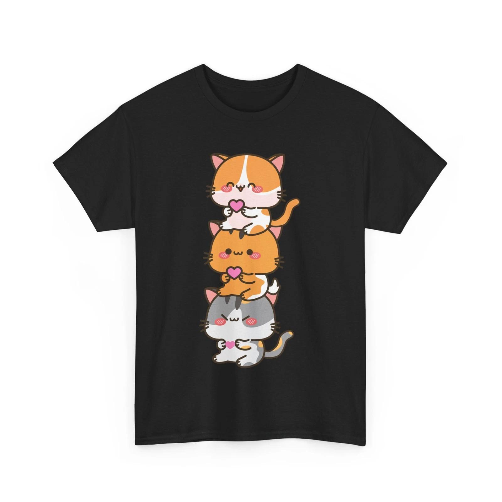 Kawaii Cat Kitty Lovers Kitten Anime Cats Lovers Cute T shirt 2XL