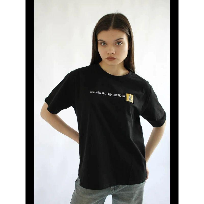 Loose Printed T-shirt Top Western Style New Loose Casual Print Letters Cotton T-shirt Top