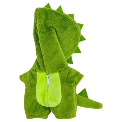 Niannyyhouse 10cm Plush Clothes Dinosaur Shark Jumpsuit Coverall Dress Up Cotton Doll Accessories (light Green)