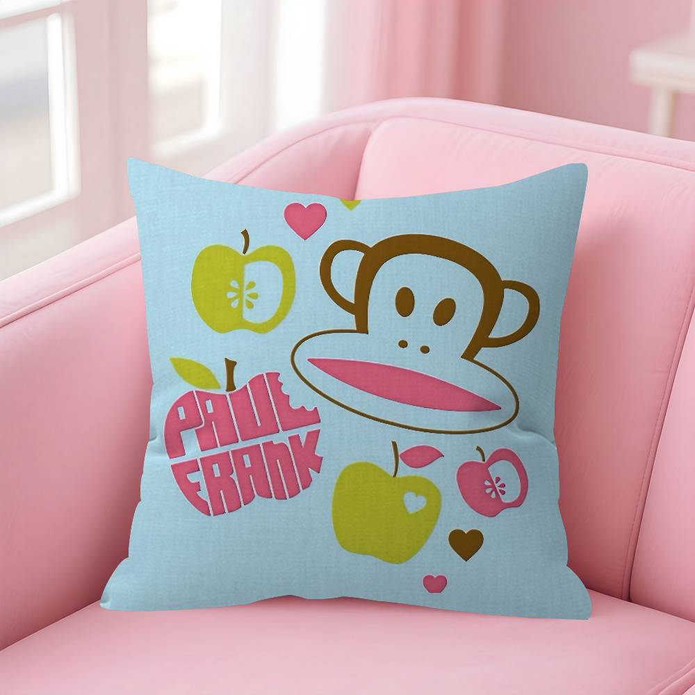 Cartoon PPaul LOGO Frank Monkey Pillowcase Toon Gift Cushion Cover Bedroom Home Sofa Chair Seat Decor Pillow Case