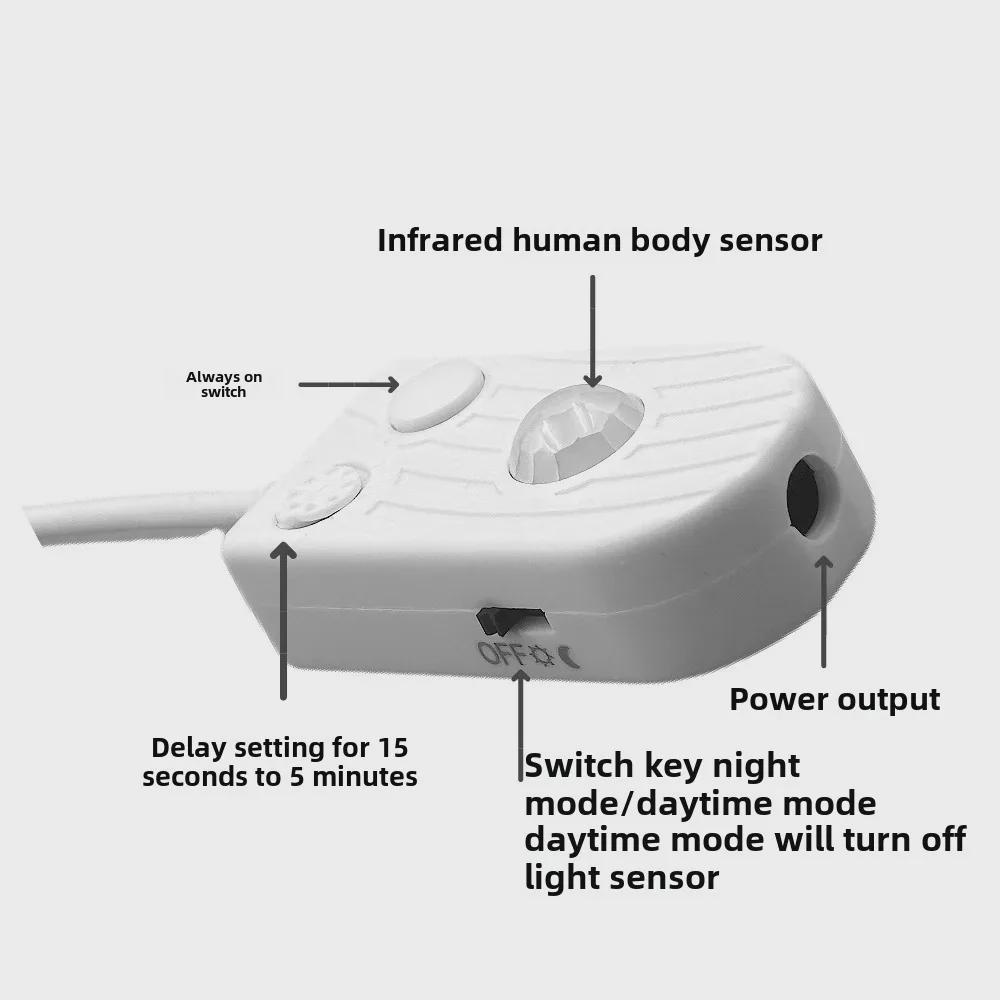 Taśma świetlna LED USB5V z żywicą epoksydową na gołej płytce z czujnikiem podczerwieni człowieka
