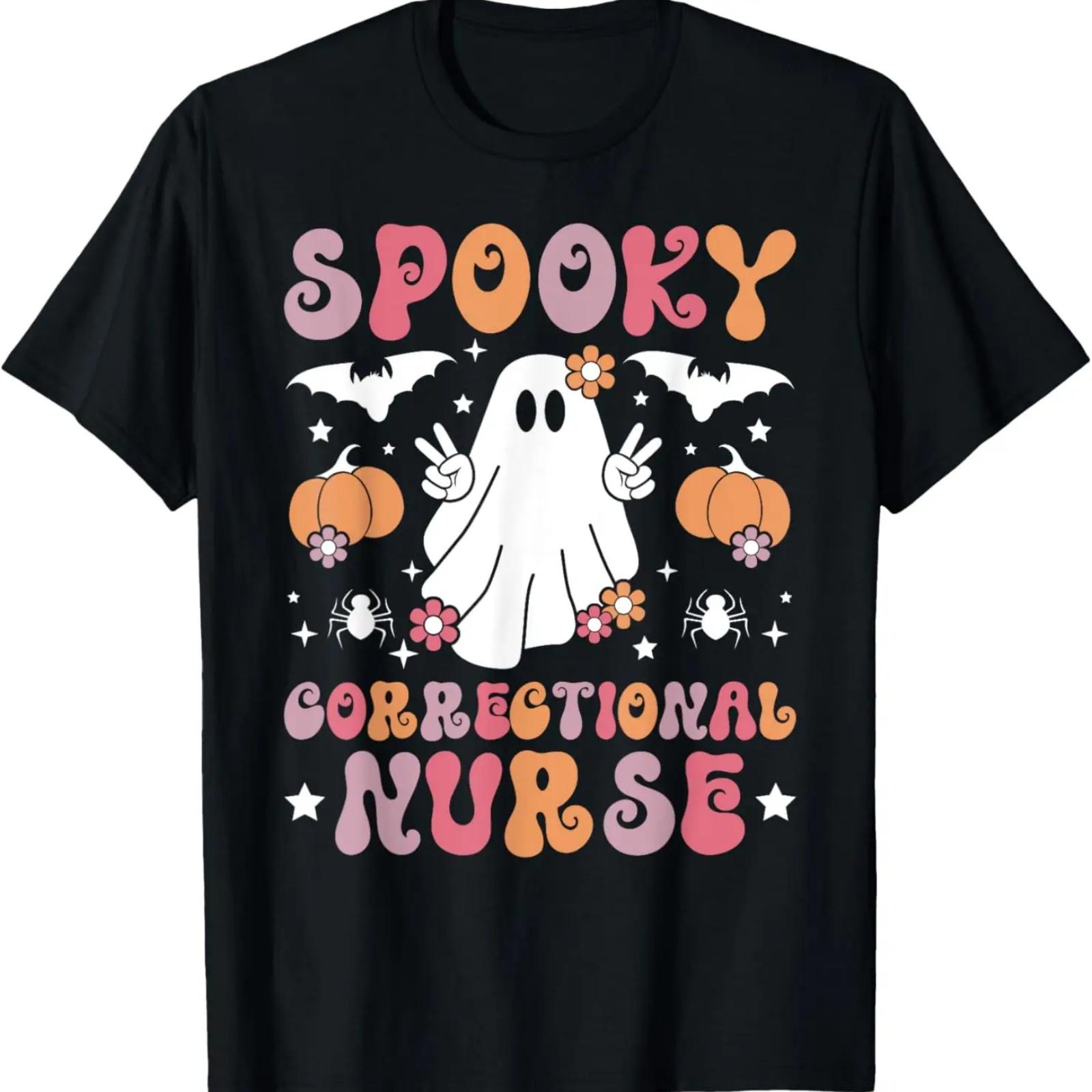 

Spooky Correctional Nurse Halloween Corrections Nursing T-Shirt XXXXXL чёрный