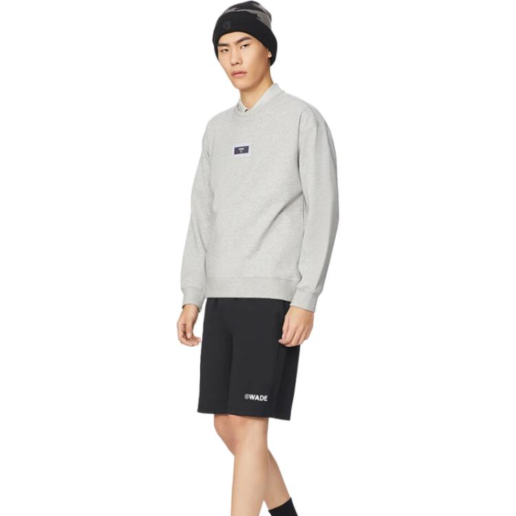 Sudadera con capucha deportiva reflectante con forro polar Li Ning Wade Series para hombre Sudaderas con capucha Gris AWDR791-4