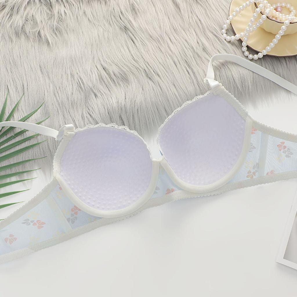 Kobiety Nadruk Kwiatowy Zbieżny Regulowany Biustonosz Oddychający Push Up Z Fiszbinami Biustonosz Przytulny Top Tube na Klatkę Piersiową Braletka Kamizelka