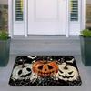 Halloween Welcome Floor Mat Ghost Pumpkin And Spider Web Suitable For Door Mat, Corridor Carpet, Home Decoration