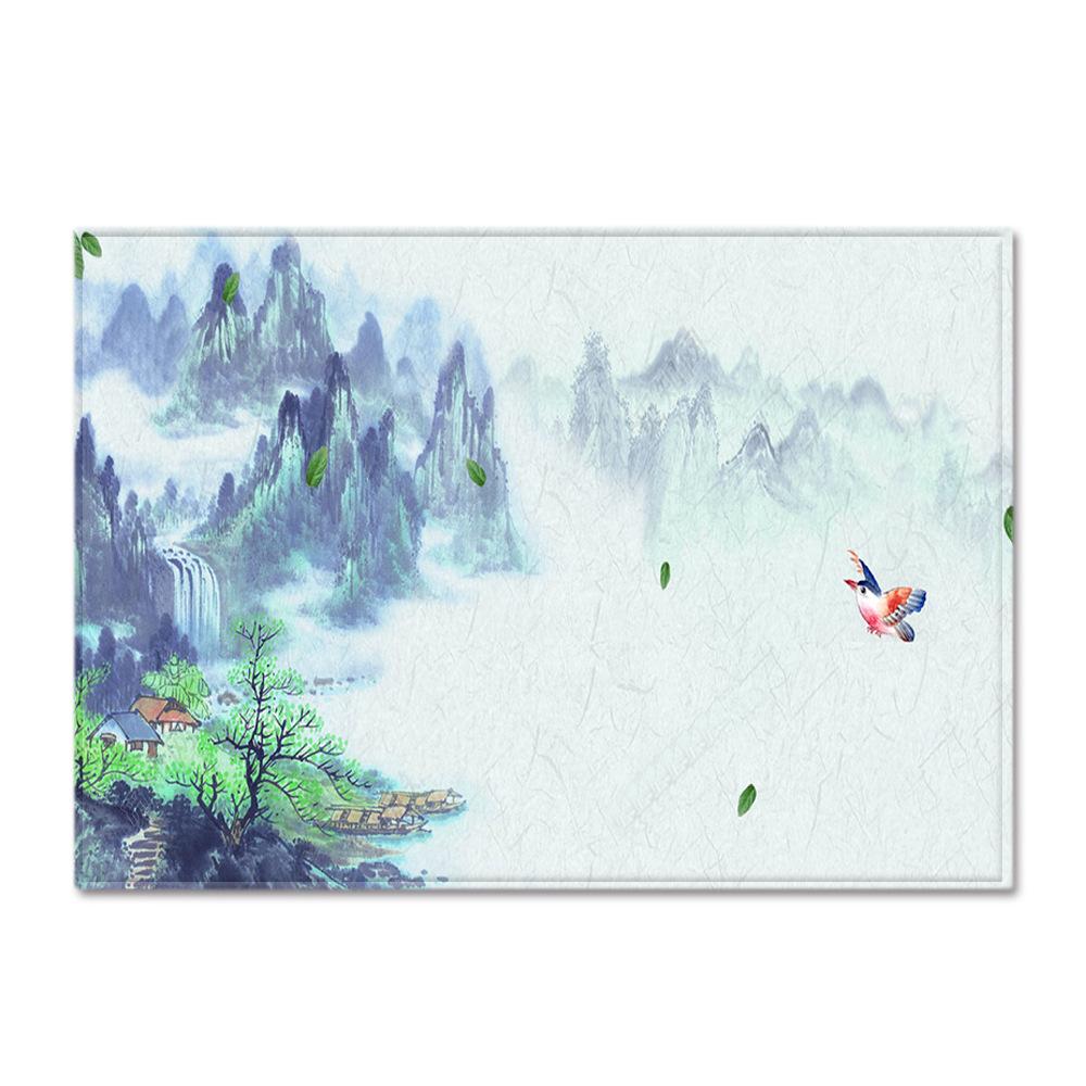 Textured Large Carpet Feather Wind Bedroom Floor Mat