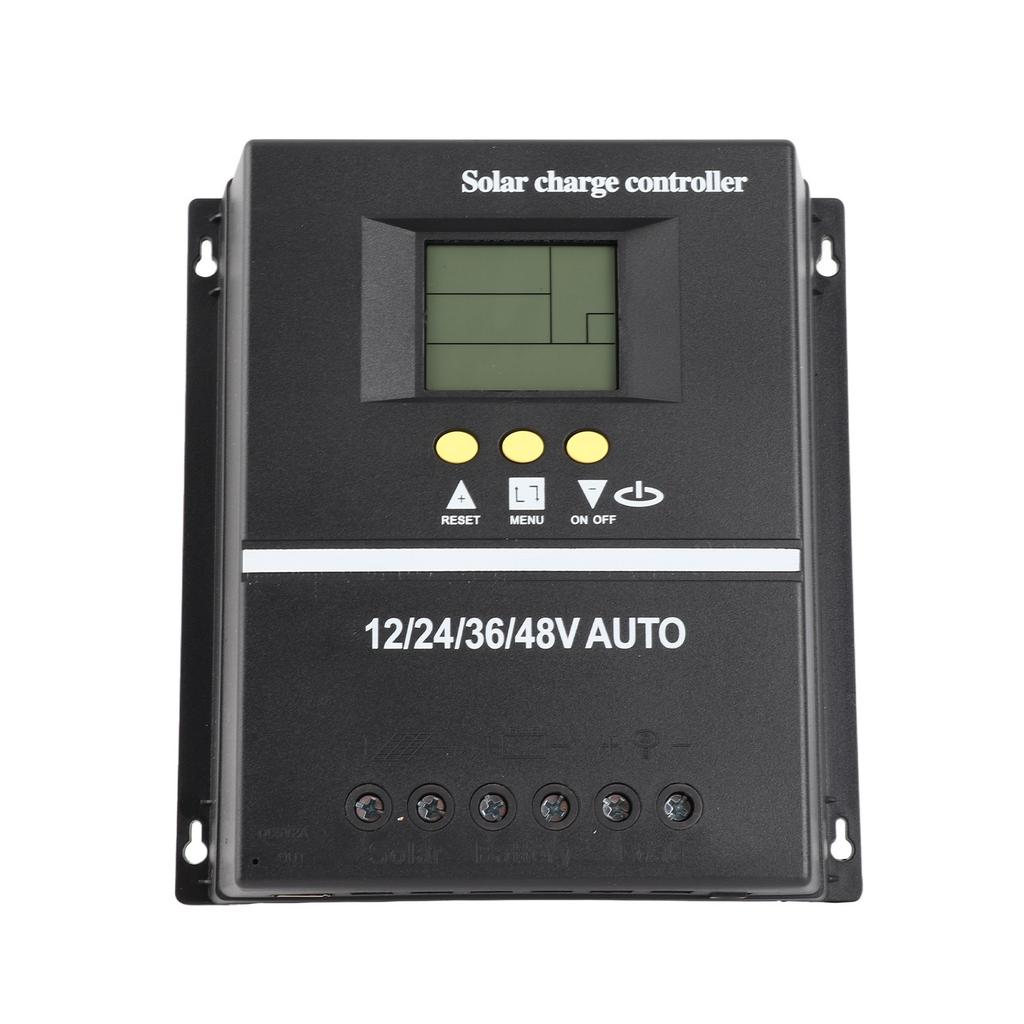 80A MPPT Solar Charge Controller 12V 24V 36V 48V LCD Display Solar Panel Battery Regulator with 2