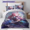 KDA Ahri Pattern Bedding Quilt Set Quilt Cover Pillowcase Home Decoration Gift (1 * duvet cover + 2 * pillowcase, without core)