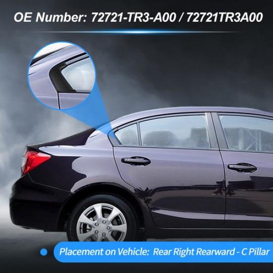 Rear Right C Pillar Window Cover Trim for Honda Civic 2012-2015 No.72721-TR3-A00