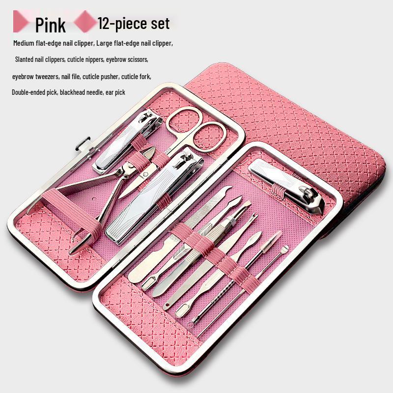 12-Piece Stainless Steel Nail Clipper and Manicure Set