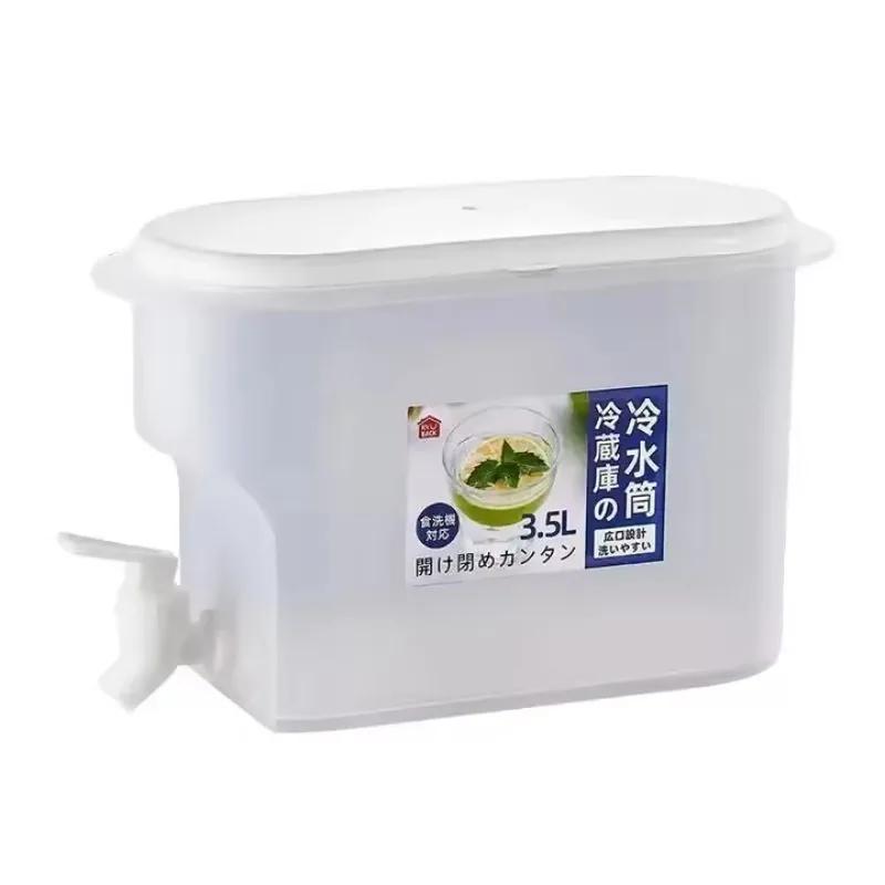 Lebensmittelechter Kaltwasserkessel Manueller Getränkespender mit Zapfhahn Kaltwasserkrug Wasserkrug Großes Fassungsvermögen Küchenzubehör