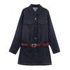 Autumn European & American Style Women's Fashion Simple Blended Short Dress