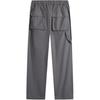 Li Ning Sports Lifestyle Series Solid Color Loose Mid Waist Straight Leg Sports Pants Men Bottoms Smoke-Gray AKXU531-6