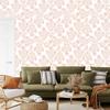 White and Cream Flowers Wallpaper, Small Detail for Living Room and Bedroom 50x1000