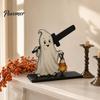 Wooden Roll Paper Stand Halloween Napkin Holder, Spooky Rustic Holder Towel for Home Kitchen Bathroom Countertop Dining Table Decor