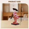 Ethnic Japanese Geisha Doll Collectible Figurine Female Statue Kimono for Home Office