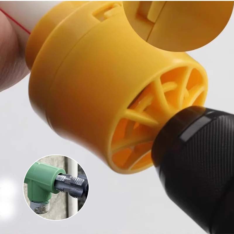 Electric Drill Compatible PVC Pipe Threader Kit, Thread Maker Tool for Electric Drill, Pipe Threader with 3 Dies 1/2", 3/4", 1" (Internal + External)