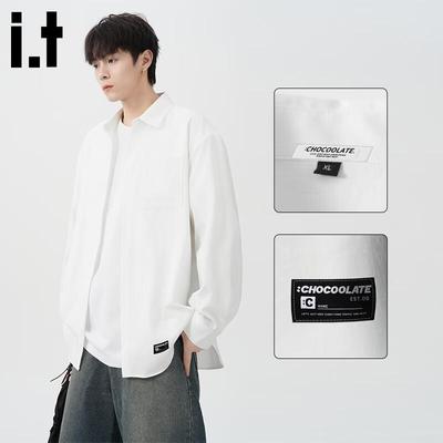 :CHOCOOLATEit Men's Loose Fit Long Sleeve Casual Shirt