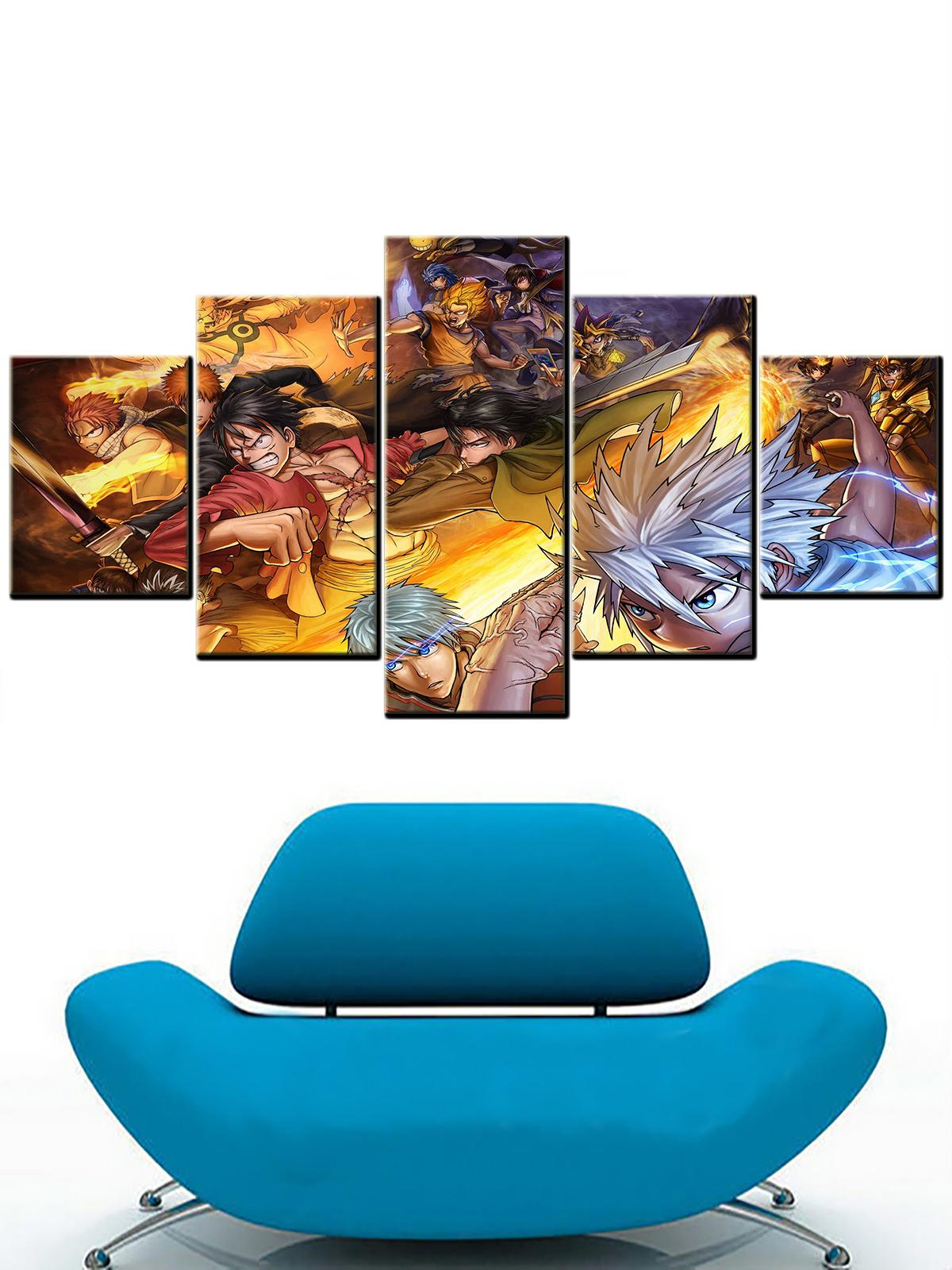 

Картина на холсте, 5 шт., японская манга, лучший герой, персонаж, современное украшение комнаты, настенная картина для подростка, гостиная, без рамки 20x35cm*2 20x45cm*2 20x55cm*1