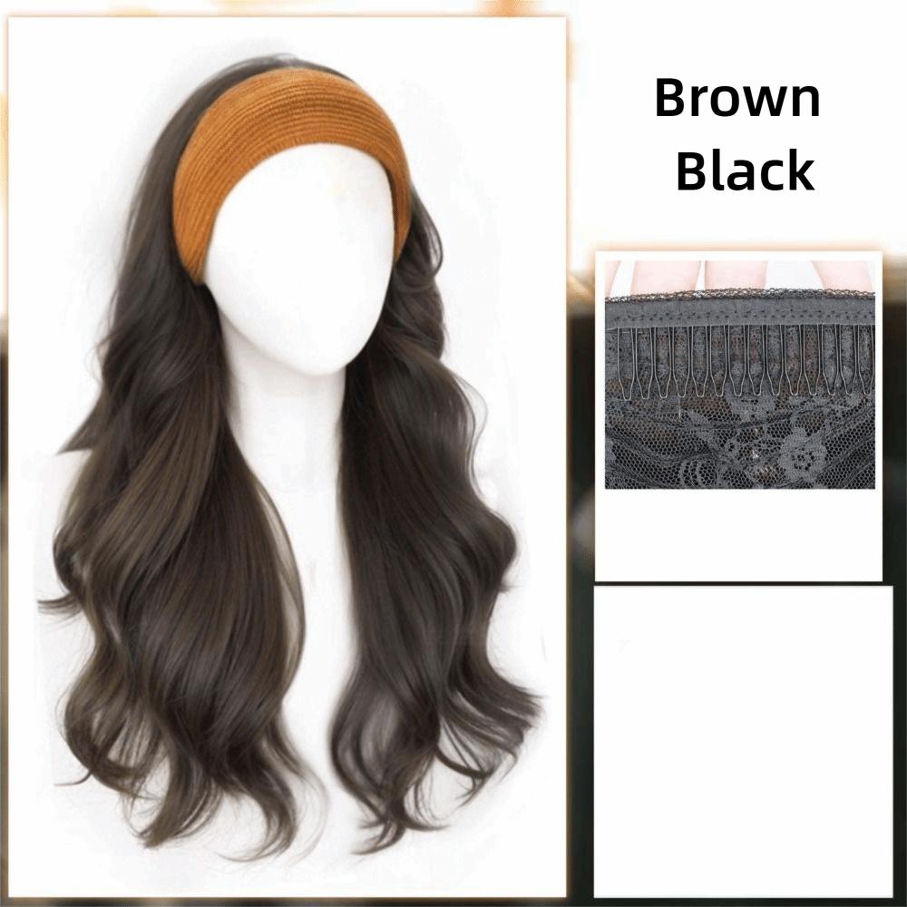 Hair Hoop Half Headband Wig Hairpieces Long Wavy Curly Hair  Party