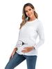 European & American 2020 Maternity Printed Long Sleeve T-Shirt