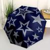 1pc Stars Night Automatic Umbrella   Auto Open/Close Folding Umbrella with  8 Rib Frame, 3 Fold Compact Umbrella for Men & Women, 106