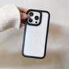 Macaron three-in-one suitable for Apple 16promax contrasting color transparent mobile phone case Apple 11 simple protective case