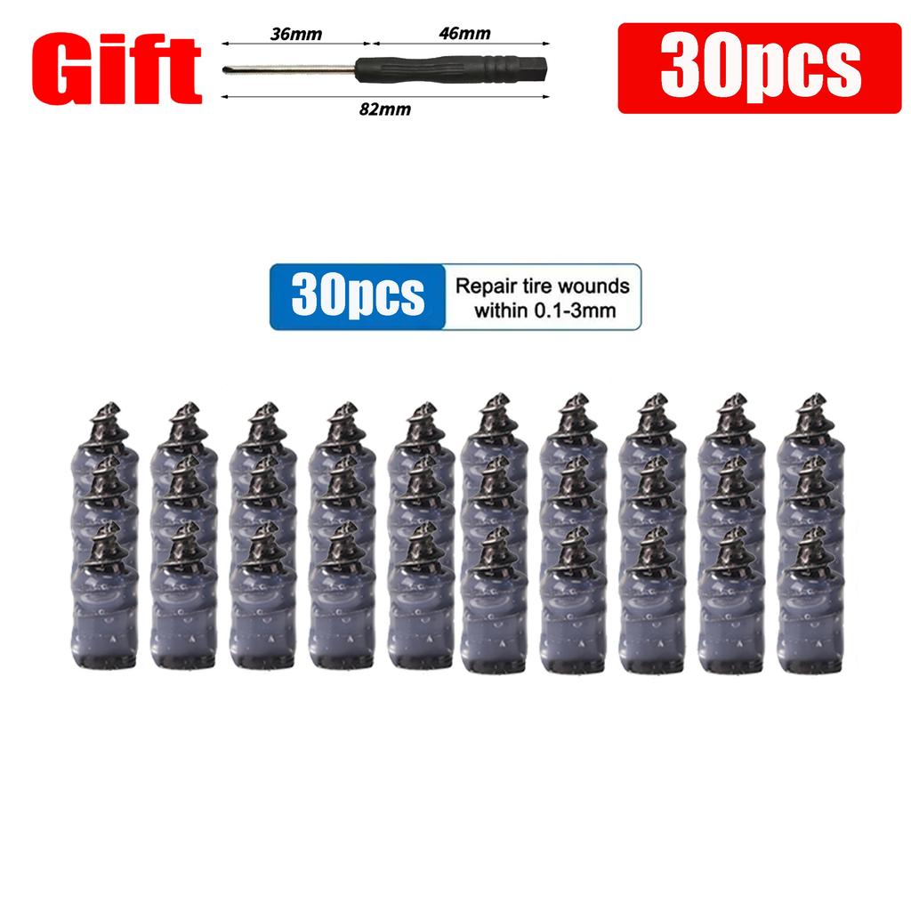 Car Tyre Repair Rubber Nail Car Wheel Punctures Screws Car Tire Repair Kit Car Motorcycle Tire Puncture Repair Screws Tool Valve Stems 1