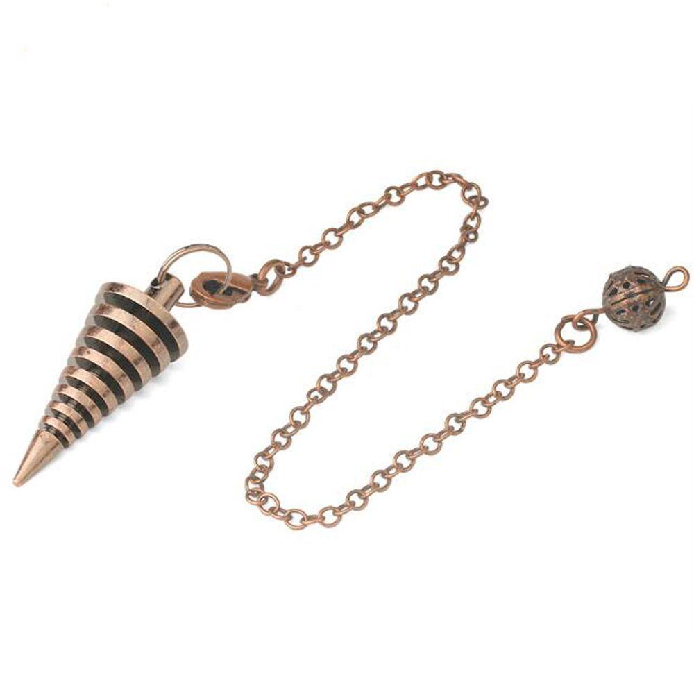 Metal Pendulum for Dowsing Divination Pendulos Spiral Small Cone Gold Color Copper Radiesthesia Pendulums Healing Pendule 2025