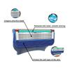New 4Pcs/Lot Razor Blades For Men Sharp Trimmer Straight Razor  Manual Five Layer Shaver