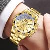 Men's Watch Blu-ray Glass Quartz Watch Classic Watch False Three-eye Digital Alloy Watch