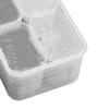 Fridge Storage Containers PP 4 Compartment Fresh Keeping Divided Veggie Salad Organizer Boxes