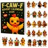 2025 Christmas Advent Calendar with Mini Chicken Ornaments 24-Day Countdown Box for Family Fun And Festive Atmosphere
