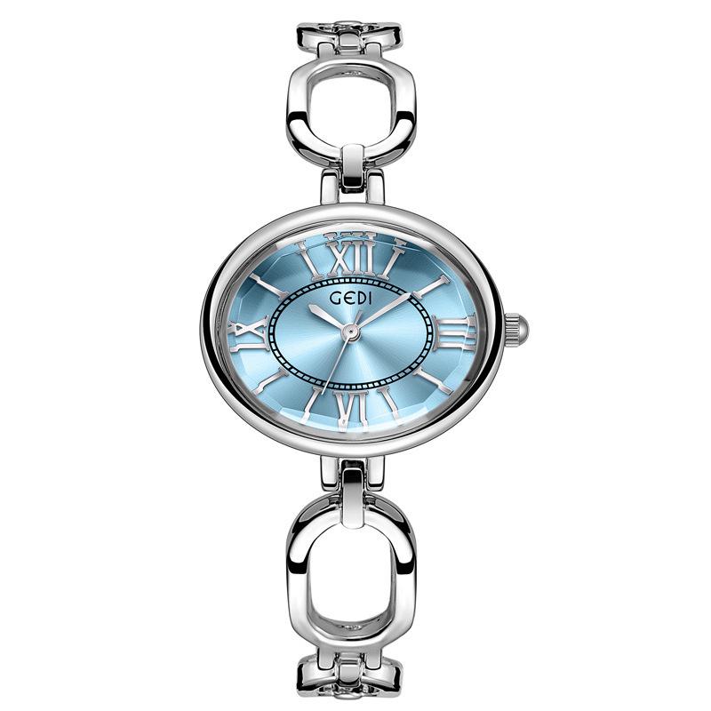Relógio Oval Medieval para Mulheres com Nicho Relógio de Pulso Feminino Retro Romano de Alto Valor à Prova d'Água a Quartzo