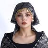 Retro Gold Geometric Double-Sided Headscarf with Sequins Design