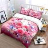 "Floral Butterfly Decorative Set" Bedding Set with 1 Duvet Cover 2 Pillowcases Single Double King Queen, Gift