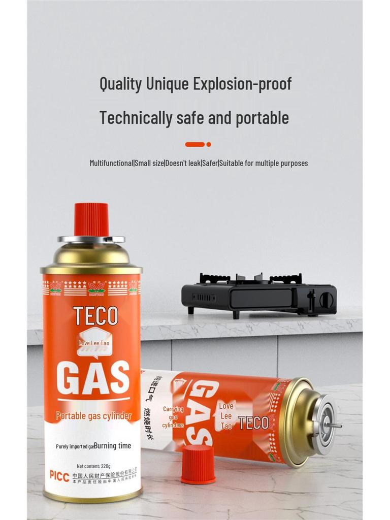 Explosion-Proof Portable Gas Stove with LPG Canister for Outdoor Use