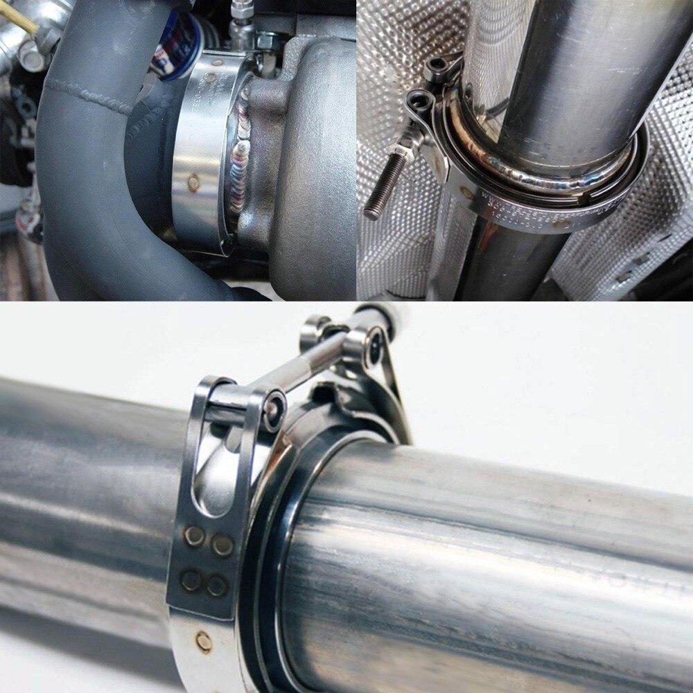 2" 2.5" 3" 3.5" 4" V-Band Clamp With Flange Male Female Stainless Steel Fit for Exhaust System, Turbocharger, Downpipe, Muffler