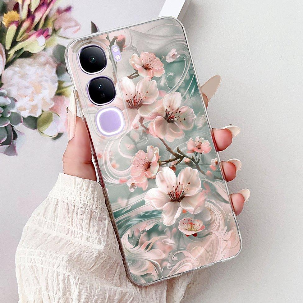 For Vivo V40 Lite 5G IDN Case V2417 Clear Cute Cat Fashion Butterfly Love Painted Soft Phone Case For Vivo V40 Lite 4G IDN Cover