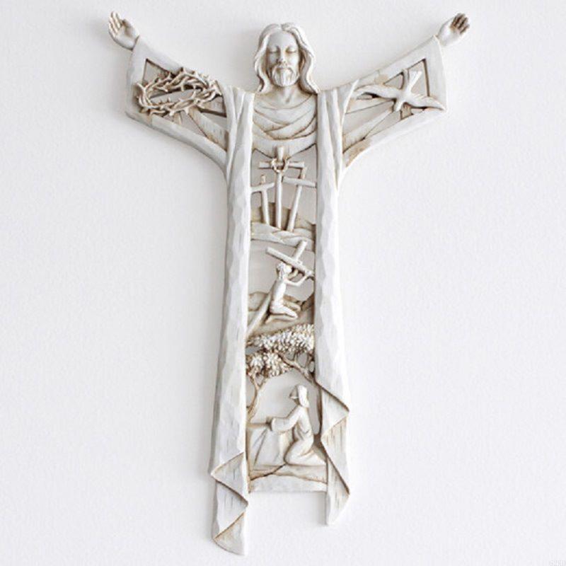 62KD Risen Christ Last Supper Wall for Cross Hanging Decoration for First Holy Communion Baptism Christian Gift