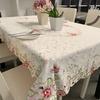 European Pastoral Embroidered Tablecloth Rectangular Dining Table Mat Polyester Embroidered Fabric Coffee Table Tablecloth