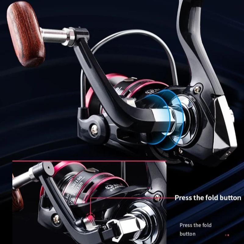 2024 Ultra Light Spinning Fishing Reel No Backlash Bearing 8kg Max Drag 5.2:1 Gear Ratio Full Metal Screw-In Freshwater Carp Fishing Coil