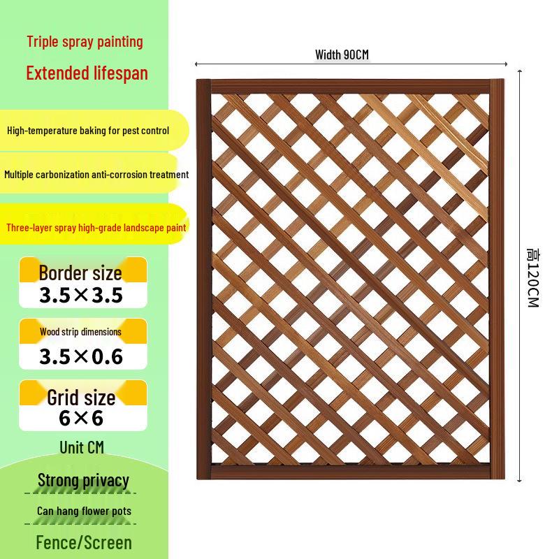 Anti-Corrosion Wood Garden Fence & Climbing Frame for Outdoor Spaces