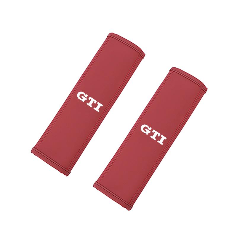 Volkswagen Car Seat Belt Shoulder Cushion Leather Protector Pad Accessories Key For VW T-ROC Golf Amarok GTI T5 T-Cross Phaeton