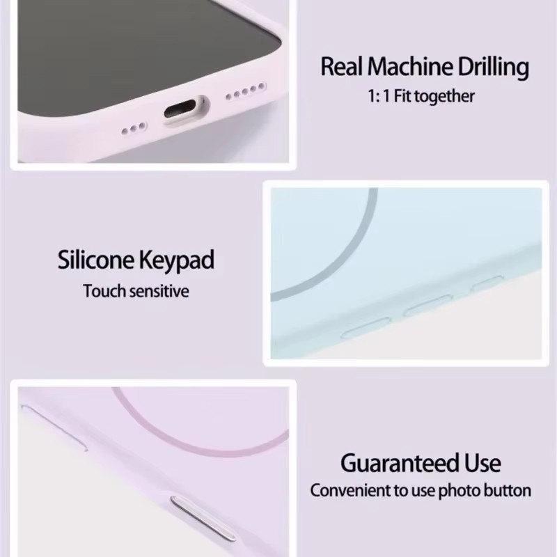 Flüssiges Silikon, weichmagnetisch, für Magsafe-Telefonhülle, für iPhone 16 Plus 15 14 13 12 Pro Max, einfache kabellose Ladeabdeckung