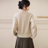 Women's 100% Wool Scarf Collar Sweater